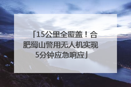 15公里全覆盖！合肥蜀山警用无人机实现5分钟应急响应