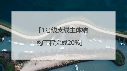 1号线支线主体结构工程完成20%