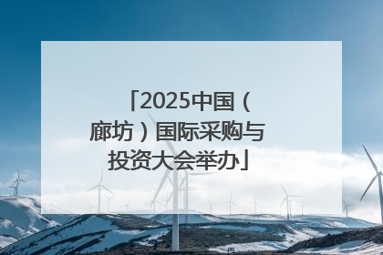 2025中国（廊坊）国际采购与投资大会举办