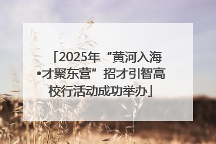 2025年“黄河入海•才聚东营”招才引智高校行活动成功举办