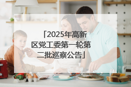2025年高新区党工委第一轮第二批巡察公告