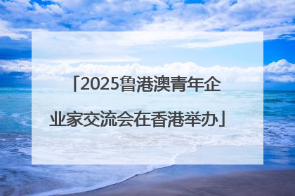 2025鲁港澳青年企业家交流会在香港举办