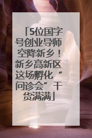 5位国字号创业导师空降新乡！新乡高新区这场孵化“问诊会”干货满满