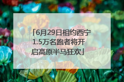 6月29日相约西宁 1.5万名跑者将开启高原半马狂欢
