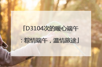 D3104次的暖心端午：粽情端午，温情旅途