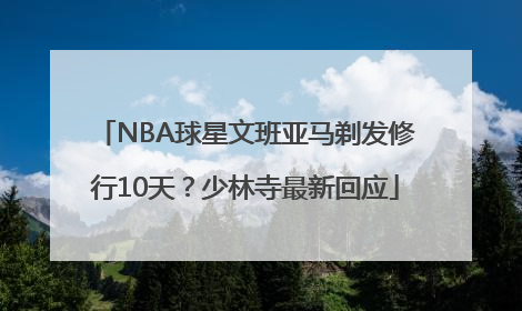 NBA球星文班亚马剃发修行10天？少林寺最新回应