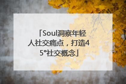 Soul洞察年轻人社交痛点，打造45°社交概念